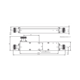 Acoplador  direccional 5dB 694-2700 50W tipo N 