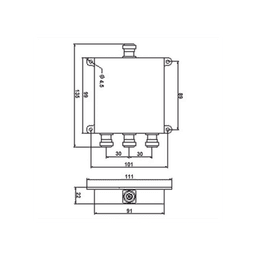 DIVISOR WILKINSON DE 3 VIAS 694-2700MHz 50W -154dBc 4.3-10