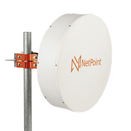 Antena Direccional / 2 ft (0.6 m) / 5.9-7.2 GHz / Ganancia 32 dBi / Polarización Dual Slant 45° y 90° / Conector N-Hembra / Resistencia Viento 124 km/h (77 mph)