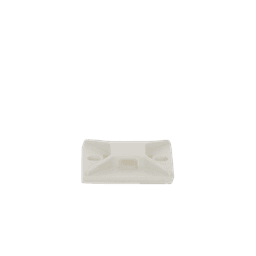 Montaje-Sujetador Para Cable de 4 Vías, con Adhesivo, 25.4 x 25.4mm (1in x 1in), Color Blanco, Uso en Interior, 1 pieza