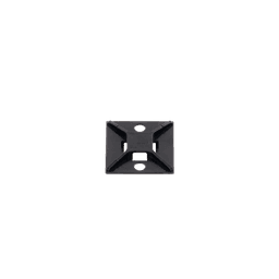 Montaje-Sujetador Para Cable de 4 vías, con Adhesivo Acrilico, 25.4 x 25.4mm (1in x 1in), Color Negro, Uso en Exterior, 1 pieza
