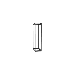 Rack de Cuatro Postes Estándar de 19", Rieles Con Orificio Para Tuerca Enjaulada, Profundidad Ajustable de 23 a 42 in, 45 Unidades de Rack, Color Negro