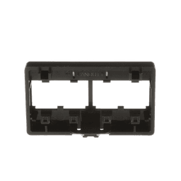 Placa de Mobiliario Modular Estándar, Salidas Para 4 Puertos Mini-Com, Color Negro