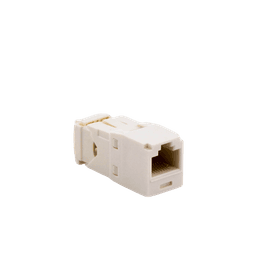 Conector Jack RJ45 Estilo TG, Mini-Com, Categoría 6, de 8 posiciones y 8 cables, Color Blanco Mate