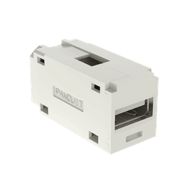 Módulo Acoplador USB 2.0, Hembra a Hembra, Tipo Mini-Com, Color Blanco Mate