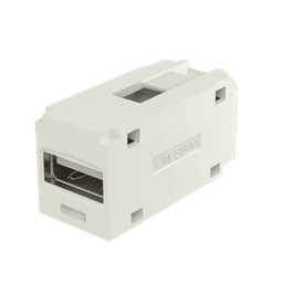 Módulo Acoplador USB 2.0, Hembra a Hembra, Tipo Mini-Com, Color Blanco Mate