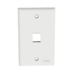 Placa de Pared Vertical, Salida Para 1 Puerto Keystone, Color Blanco