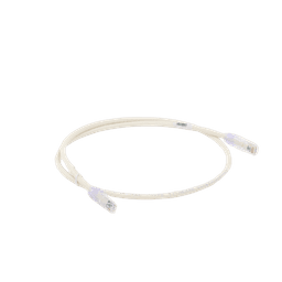Cable de parcheo UTP Categoría 6, con plug modular en cada extremo - 1 m. - Blanco mate