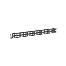 Panel de Parcheo Modular de Alta Densidad, Keystone (Sin Conectores), Identificación con Etiqueta Adhesiva, de 48 Puertos en 1 UR
