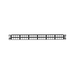 Panel de Parcheo Modular de Alta Densidad, Keystone (Sin Conectores), Identificación con Etiqueta Adhesiva, de 48 Puertos en 1 UR