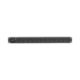 PDU Básico para Distribución de Energía, Enchufe de Entrada NEMA L5-20P, Con 12 Contactos NEMA 5-20R, Instalación Horizontal de 19in, 1UR, 20 Amp, 120 Vca