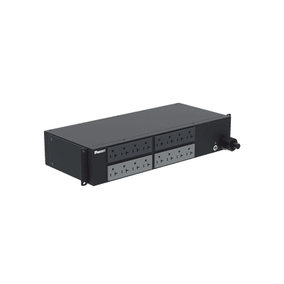 PDU Básico para Distribución de Energía, Enchufe de Entrada NEMA L5-30P, Con 16 Contactos NEMA 5-20R, Instalación Horizontal de 19in, 2 UR, 30 Amp, 208 Vca