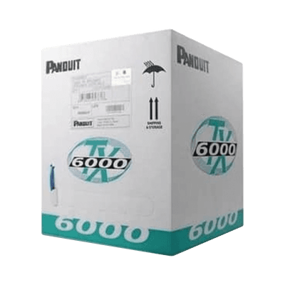 Bobina de Cable UTP 305 m. de Cobre, TX6000™ PanNet, Reelex, Blanco, Categoría 6 Mejorado (23 AWG), PVC (CM), de 4 pares