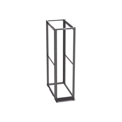 Rack de Cuatro Postes Estándar de 19", Rieles Con Orificio Para Tuerca Enjaulada, Profundidad Máxima de 41.5 in, 45 Unidades de Rack, Color Negro