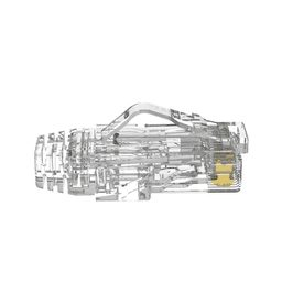 Plug RJ45 Cat6/6A, Para Cable UTP de Calibre 28 AWG, Chapado en Oro de 50 micras, Paquete de 100 piezas