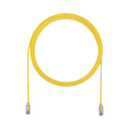 Cable de Parcheo TX6, UTP Cat6, Diámetro Reducido (28AWG), Color Amarillo, 1ft 