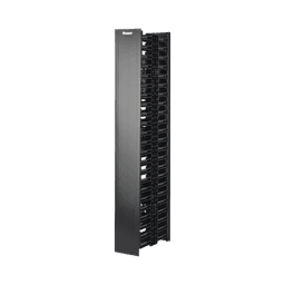 Organizador Vertical NetRunner, Doble (Frontal y Posterior), de 22.5 UR, 4.9in de Ancho, Color Negro