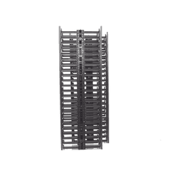 Organizador Vertical NetRunner, Doble (Frontal y Posterior), para Rack Abierto de 45 Unidades, 6.7in de Ancho, Color Negro