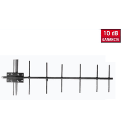 Antena base UHF, direccional, rango de frecuencia 406 - 430 MHz