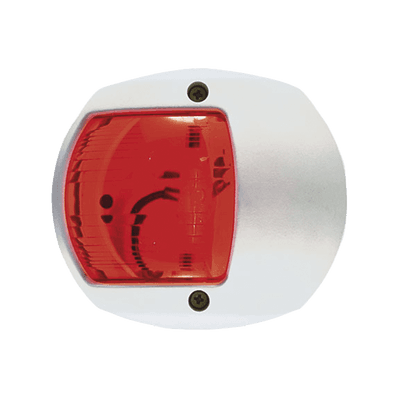 Luz Lateral de Navegación en Color Rojo con Carcasa Blanca para Embarcaciones a Vela o a Motor de Menos de 20 Metros