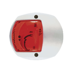 Luz Lateral de Navegación en Color Rojo con Carcasa Blanca para Embarcaciones a Vela o a Motor de Menos de 20 Metros