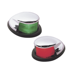 Set de Luces Laterales de Montaje Horizontal con Carcasa Cromada para Embarcaciones a Motor de Menos de 20 Metros 