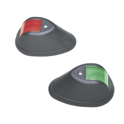 Set de Luces de Navegación Verticales Rojo / Verde con Carcasa en Color Negro para Embarcaciones a Motor de Menos de 20 Metros