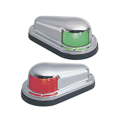 Set de Luces Laterales de Montaje Horizontal con Carcasa de Acero para Embarcaciones a Vela o a Motor de Menos de 12 Metros 