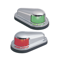 Set de Luces Laterales de Montaje Horizontal con Carcasa de Acero para Embarcaciones a Vela o a Motor de Menos de 12 Metros 