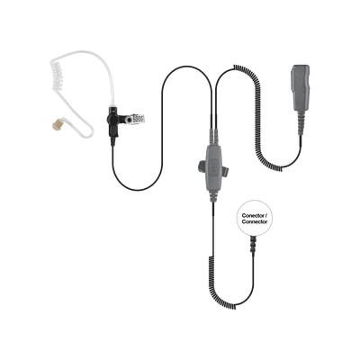 MICRÓFONO AUDÍFONO DE 2 CABLES CON DOBLE PTT P/ KENWOOD Serie 80/ / 90/ 140/ 180/ NX-200/ /410.