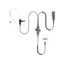 MICRÓFONO AUDÍFONO DE 2 CABLES CON DOBLE PTT P/ KENWOOD Serie 80/ / 90/ 140/ 180/ NX-200/ /410.
