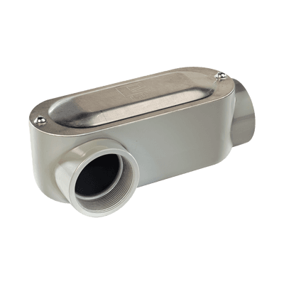 Caja Oval Roscada tipo LR de 1/2" (12.7 mm) / Incluye tapa y tornillos.