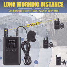 Kit para guia turistico de 1 transmisor y 10 receptores