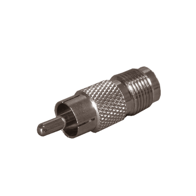 Adaptador de TNC Hembra a RCA Macho tipo Fono para Aplicaciones de Audio y Video, Níquel/ Oro/ Teflón.â€‹