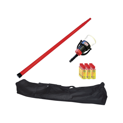 Kit De Prueba De Detectores De Humo, Incluye Pértiga Telescópica SOLO-100 4.6m, Dispensador SOLO-330 4", 12 Latas De Humo M8 y Bolsa De Transporte SOLO-604