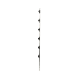 Poste de Paso para Cercas Eléctricas / Tubo de Acero Galvanizado / 6 Aisladores / Longitud 1.4 m (4.6 ft) / Diámetro 25 mm (1 in) / Sin Pintura