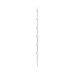 Poste de Paso para Cerca Eléctrica / Tubo de Acero Galvanizado / 6 Aisladores / 1.4 m (4.6 ft) / Diámetro 25 mm (1 in) / Pintura Blanca Exterior