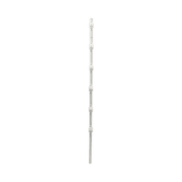 Poste de Paso para Cerca Eléctrica / Tubo de Acero Galvanizado / 6 Aisladores / 1.4 m (4.6 ft) / Diámetro 25 mm (1 in) / Pintura Blanca Exterior