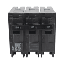 Interruptor automático enchufable tipo QP 3 polos, 100 amp.