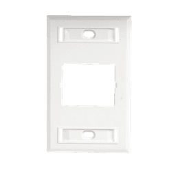 Placa de Pared CT, Para un Acoplador, Color Blanco