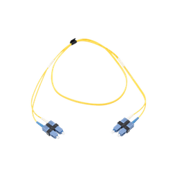 Jumper de Fibra Óptica Monomodo (OS2), XGLO, SC/UPC-SC/UPC Duplex, OFNR, Color Amarillo, 1 Metro