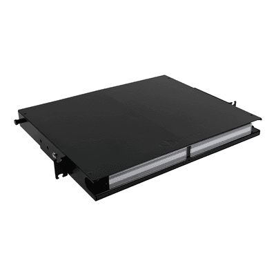Distribuidor de Fibra Óptica de Alta Densidad LigthVerse *Plus* Para Rack de 19in, Acepta 4 Placas Plug and Play, Hasta 96 Fibras, 1 UR