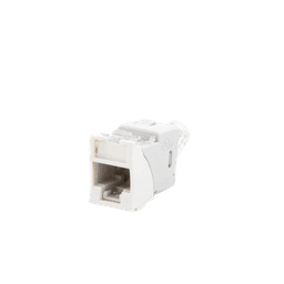 Jack UltraMAX Cat6, UTP, Montaje híbrido en Placa de Pared (Plano y Angulado), Color Blanco, Punch Down