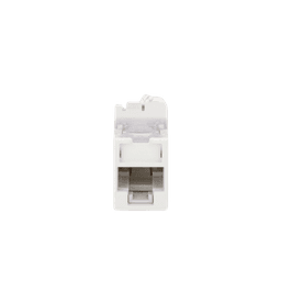 Jack UltraMAX Cat6, UTP, Montaje híbrido en Placa de Pared (Plano y Angulado), Color Blanco, Punch Down