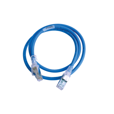 Patch Cord Z-MAX Cat6A S/FTP, CM/LS0H, 3ft, Color Azul, Versión Bulk (Sin Empaque Individual)
