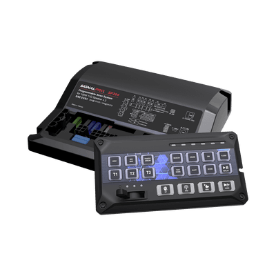 Sirena Vehicular de 200W de Potencia, Con Controlador de Panel Deslizante de 19 botones, indicador de flecha de tráfico de 6 LED, 12 Salidas Auxiliares