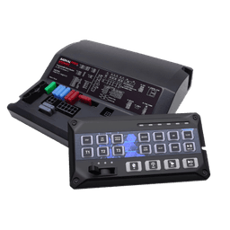 Sirena Vehicular de 200W de Potencia, Programable, Con Controlador de Panel Deslizante de 19 botones, indicador de flecha de tráfico de 6 LED, 12 Salidas Auxiliares