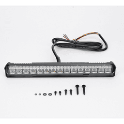 Luz Auxiliar de 45 LEDs, Top Rojo, Tricolor Rojo, Ambar y Blanco, 11.42", 12 a 24 VCD