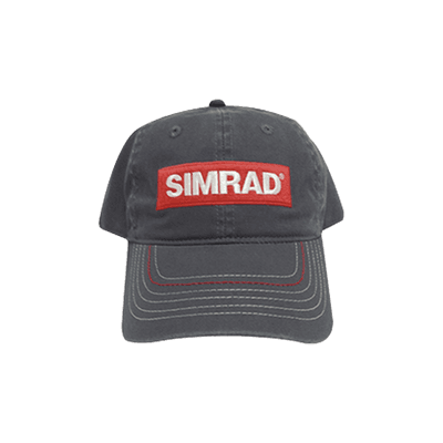 Gorra color gris con logo simrad