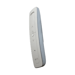 Control remoto 1 canal para motores de persiana Somfy con señal inalámbrica, instrucciones: sube, baja y detener, con posición favorita programada.